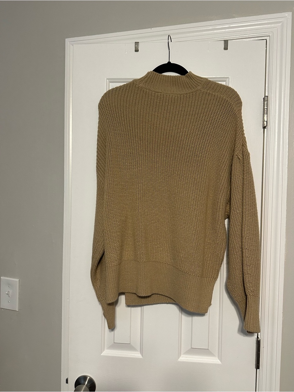 Miss Selfridge Camel Funnel Neck Split Hem Knit View 5